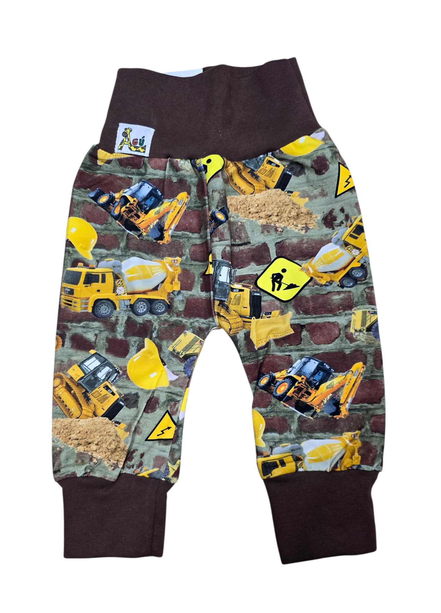 Brúnar vinnuvéla buxur