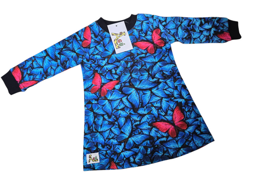 Bláu blómakjólarnir