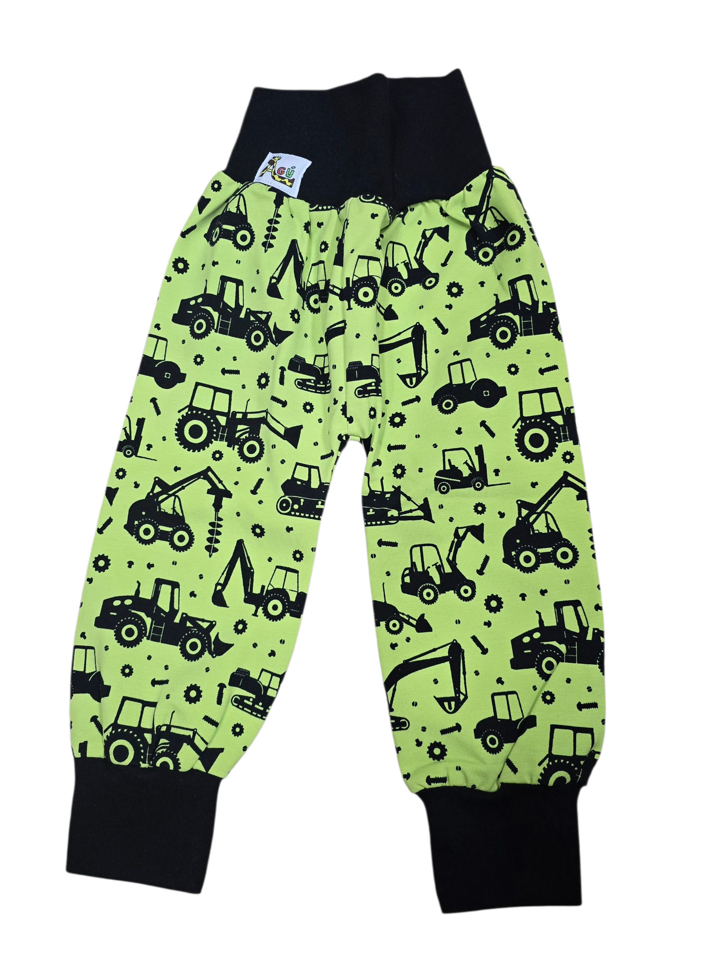 Grænar vinnuvéla buxur