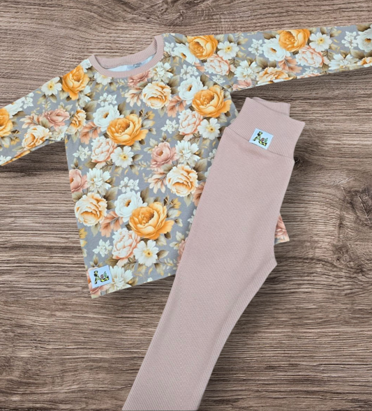 Bleikar Agú rib leggings  Nýtt